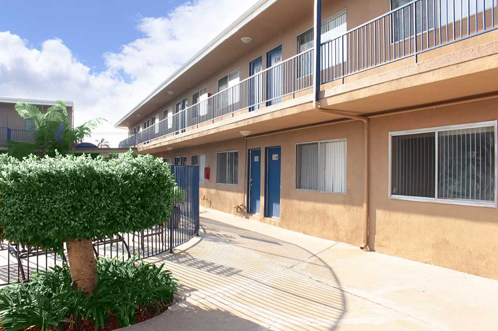 This Outside 5 photo can be viewed in person at the The Gondolier Apartments, so make a reservation and stop in today.
